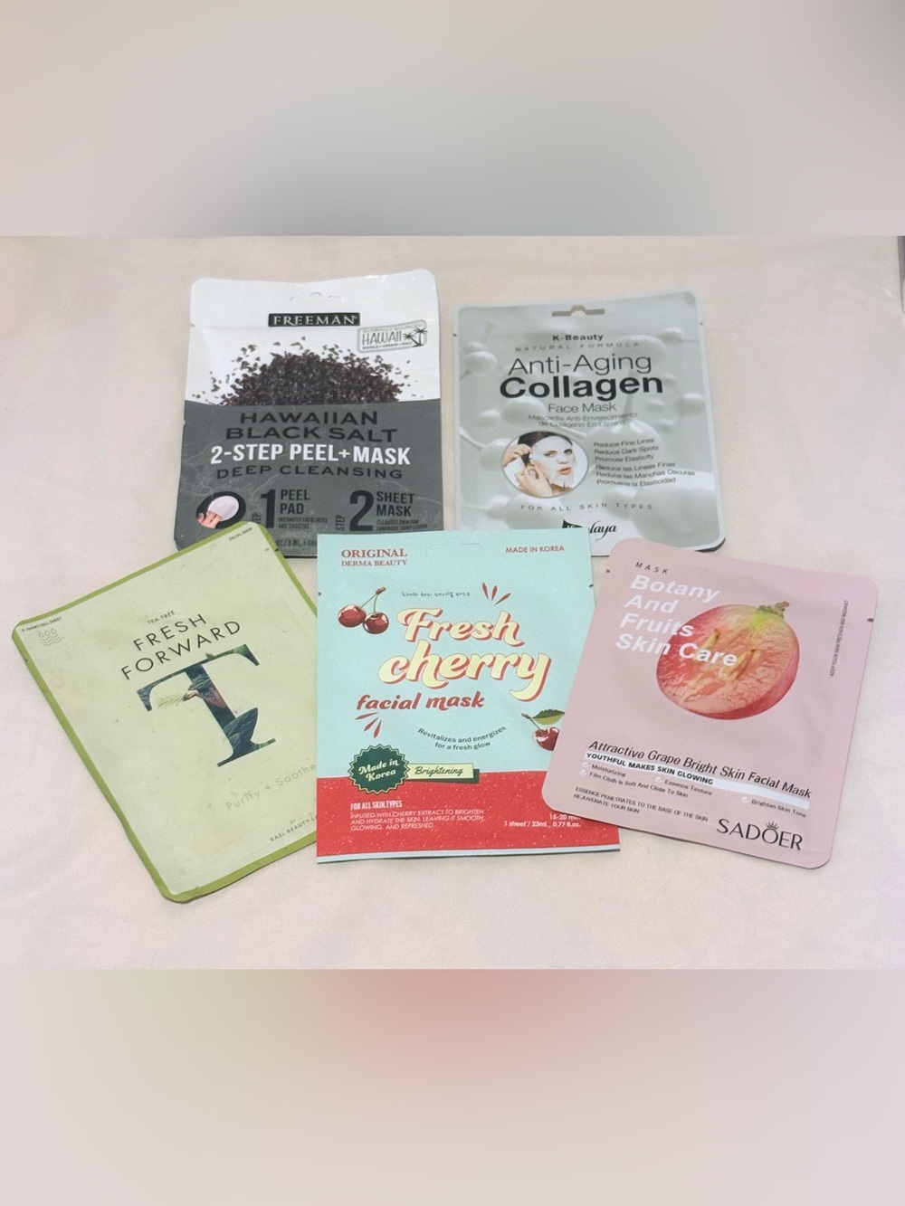 Refreshing Set of 5 Variety Face Masks
